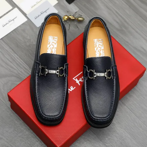 Replica Salvatore Ferragamo Leather Shoes For Men #1416532 $96.00 USD for Wholesale