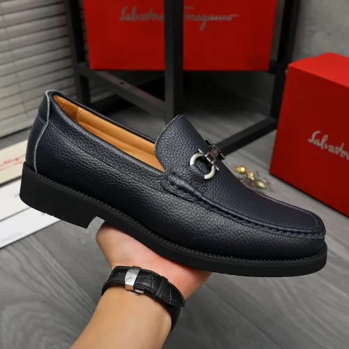 Replica Salvatore Ferragamo Leather Shoes For Men #1416532 $96.00 USD for Wholesale