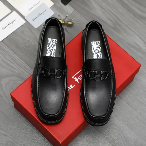 Replica Salvatore Ferragamo Leather Shoes For Men #1416539 $96.00 USD for Wholesale