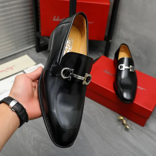 Replica Salvatore Ferragamo Leather Shoes For Men #1416544 $88.00 USD for Wholesale