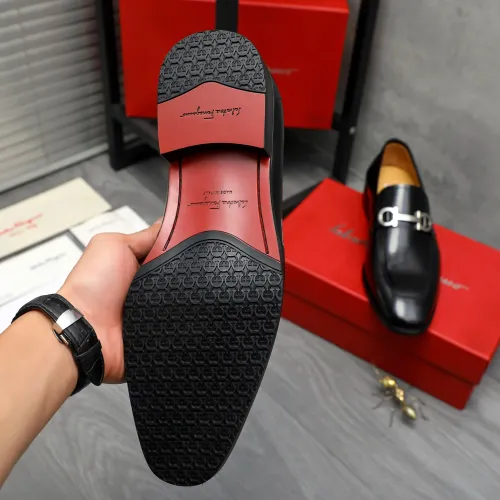 Replica Salvatore Ferragamo Leather Shoes For Men #1416544 $88.00 USD for Wholesale