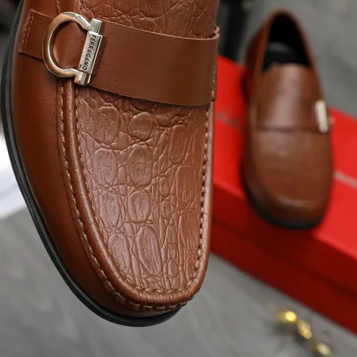 Replica Salvatore Ferragamo Leather Shoes For Men #1416546 $88.00 USD for Wholesale