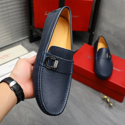 Replica Salvatore Ferragamo Leather Shoes For Men #1416549 $76.00 USD for Wholesale