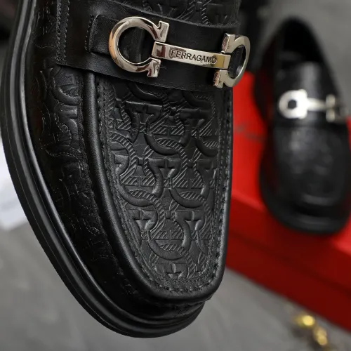 Replica Salvatore Ferragamo Leather Shoes For Men #1416551 $88.00 USD for Wholesale