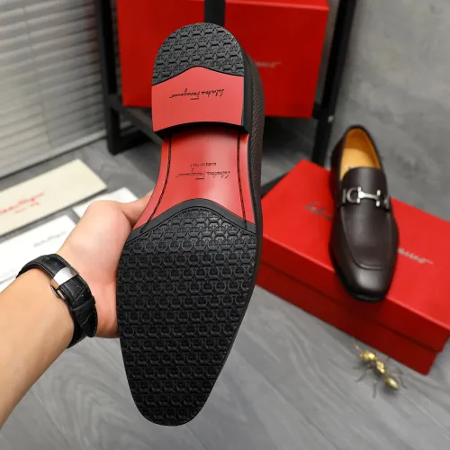 Replica Salvatore Ferragamo Leather Shoes For Men #1416552 $88.00 USD for Wholesale