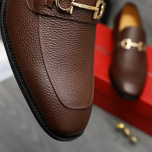Replica Salvatore Ferragamo Leather Shoes For Men #1416556 $88.00 USD for Wholesale
