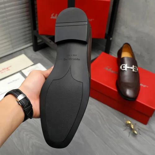 Replica Salvatore Ferragamo Leather Shoes For Men #1416560 $88.00 USD for Wholesale