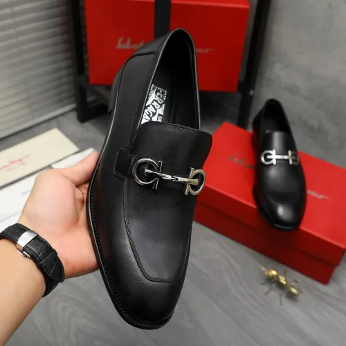 Replica Salvatore Ferragamo Leather Shoes For Men #1416561 $88.00 USD for Wholesale