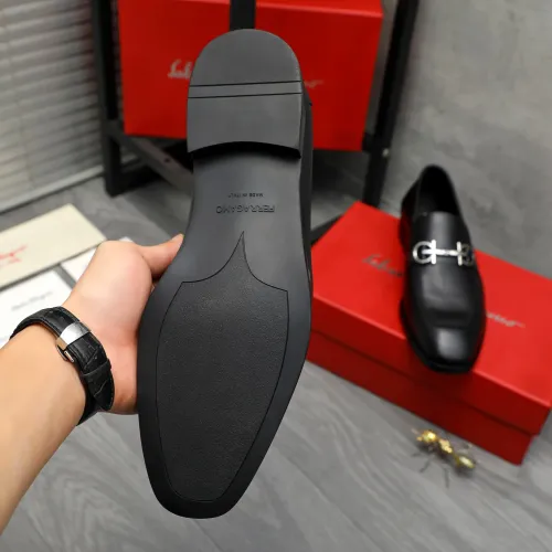 Replica Salvatore Ferragamo Leather Shoes For Men #1416562 $88.00 USD for Wholesale