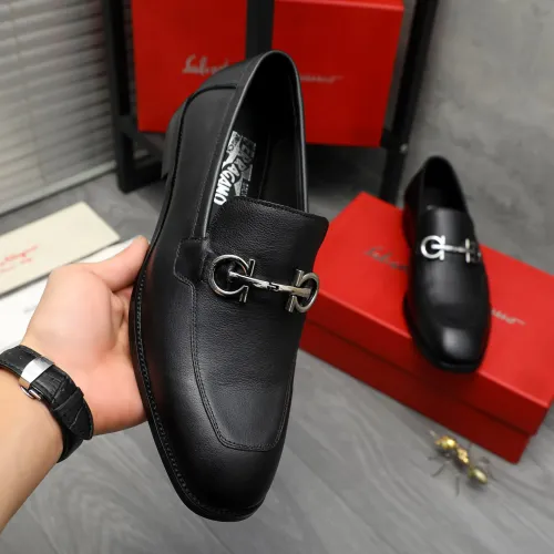 Replica Salvatore Ferragamo Leather Shoes For Men #1416563 $88.00 USD for Wholesale