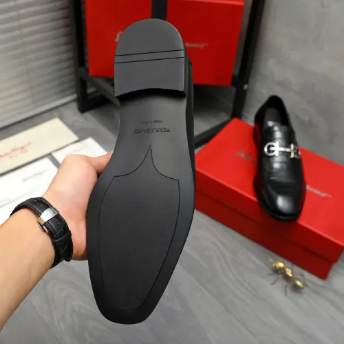 Replica Salvatore Ferragamo Leather Shoes For Men #1416565 $88.00 USD for Wholesale