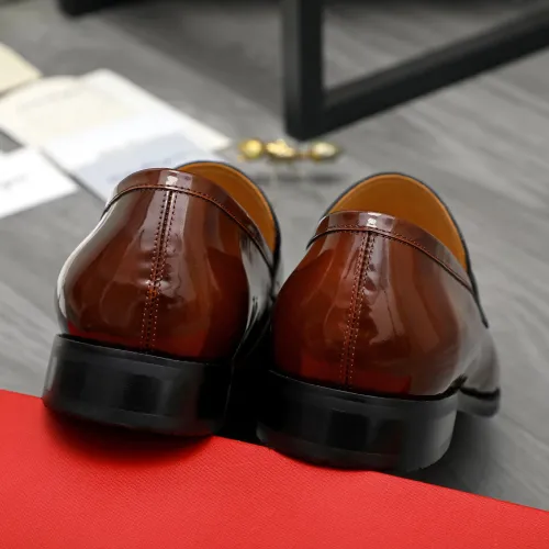 Replica Salvatore Ferragamo Leather Shoes For Men #1416566 $88.00 USD for Wholesale