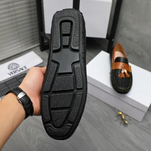 Replica Versace Leather Shoes For Men #1416940 $76.00 USD for Wholesale