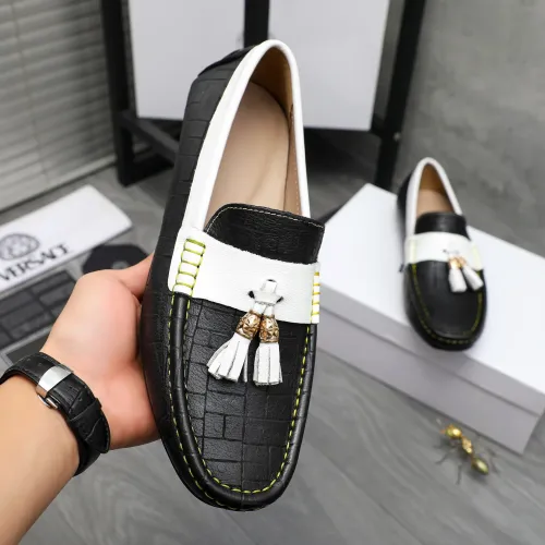 Replica Versace Leather Shoes For Men #1416941 $76.00 USD for Wholesale