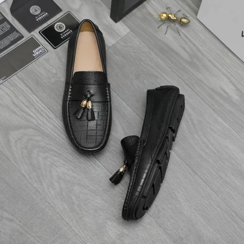 Replica Versace Leather Shoes For Men #1416942 $76.00 USD for Wholesale