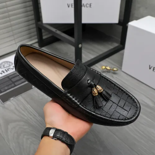 Replica Versace Leather Shoes For Men #1416942 $76.00 USD for Wholesale
