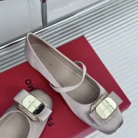 $102.00 USD Salvatore Ferragamo Flat Shoes For Women #1408911