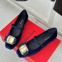 $105.00 USD Salvatore Ferragamo Flat Shoes For Women #1408918
