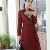 $160.00 USD Burberry Trench Coat Long Sleeved For Women #1410296