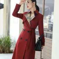 $160.00 USD Burberry Trench Coat Long Sleeved For Women #1410296