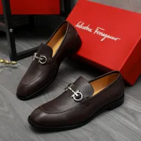 $88.00 USD Salvatore Ferragamo Leather Shoes For Men #1416560
