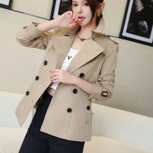 Replica Burberry Trench Coat Long Sleeved For Women #1419500 $160.00 USD for Wholesale