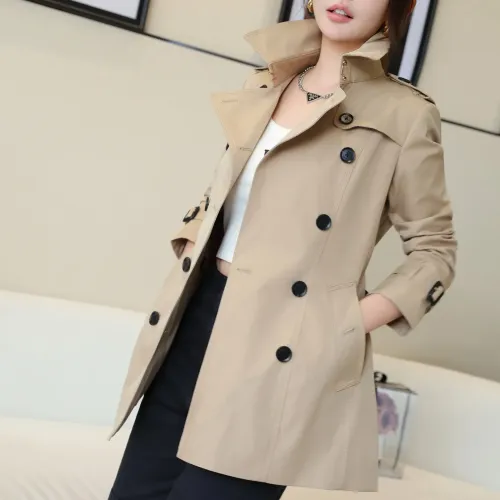 Replica Burberry Trench Coat Long Sleeved For Women #1419535 $160.00 USD for Wholesale