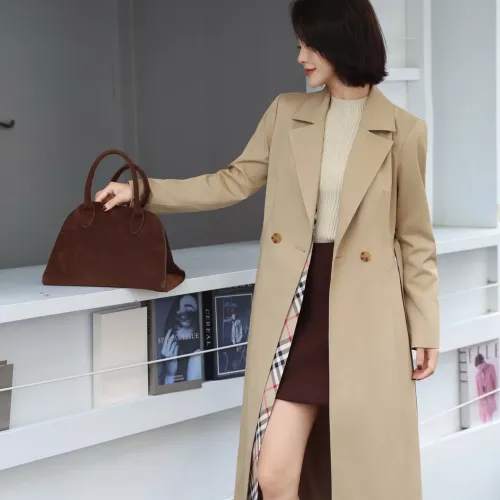 Replica Burberry Trench Coat Long Sleeved For Women #1419552 $170.00 USD for Wholesale