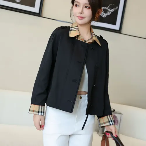 Replica Burberry Trench Coat Long Sleeved For Women #1419566 $132.00 USD for Wholesale