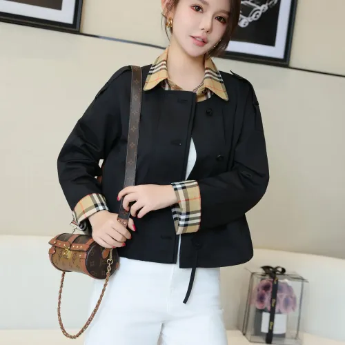 Replica Burberry Trench Coat Long Sleeved For Women #1419566 $132.00 USD for Wholesale