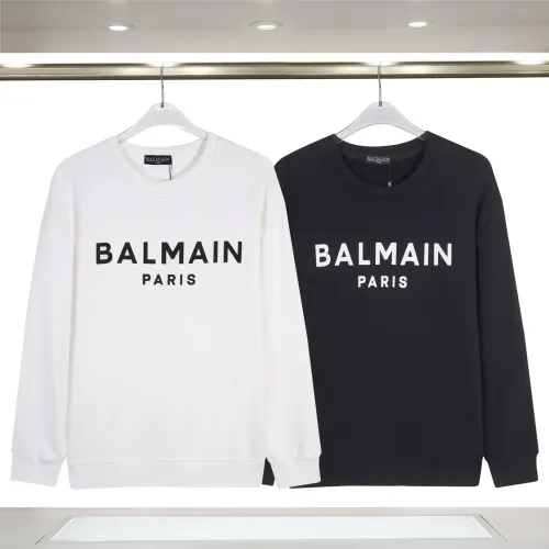 Replica Balmain Hoodies Long Sleeved For Men #1419642 $34.00 USD for Wholesale
