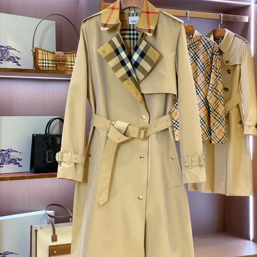 Burberry Trench Coat Long Sleeved For Women #1422005