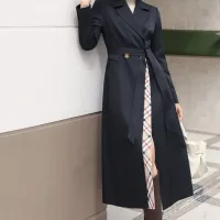 $170.00 USD Burberry Trench Coat Long Sleeved For Women #1419556