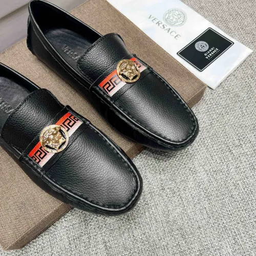 Replica Versace Leather Shoes For Men #1423060 $80.00 USD for Wholesale