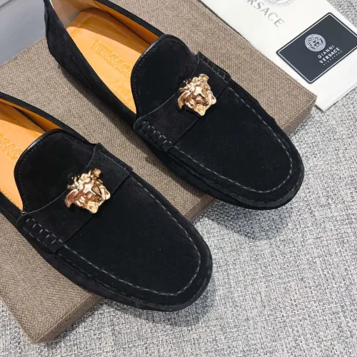 Replica Versace Leather Shoes For Men #1423061 $80.00 USD for Wholesale