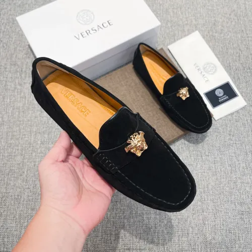 Replica Versace Leather Shoes For Men #1423061 $80.00 USD for Wholesale