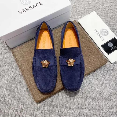 Replica Versace Leather Shoes For Men #1423062 $80.00 USD for Wholesale