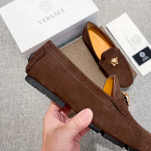 Replica Versace Leather Shoes For Men #1423063 $80.00 USD for Wholesale