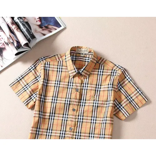 Replica Burberry Shirts Short Sleeved For Women #1423744 $36.00 USD for Wholesale