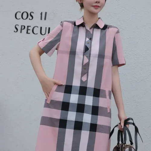 Replica Burberry Dresses Short Sleeved For Women #1423751 $76.00 USD for Wholesale