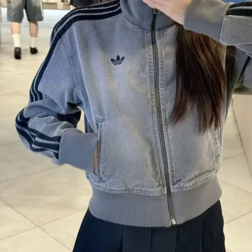 Replica Adidas Jackets Long Sleeved For Women #1424833 $56.00 USD for Wholesale