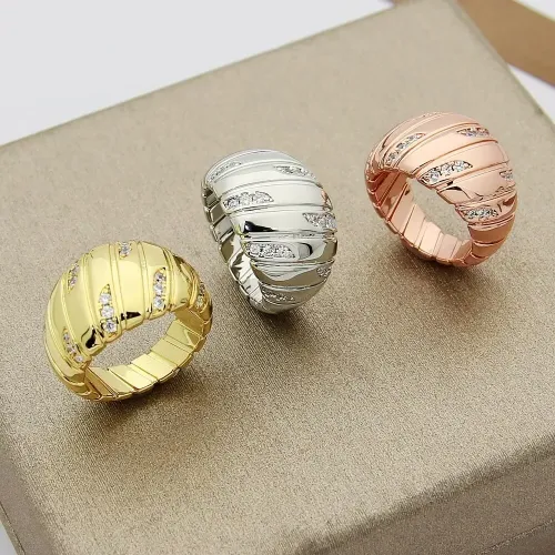 Replica Bvlgari Rings In Rose Gold For Unisex #1424870 $25.00 USD for Wholesale