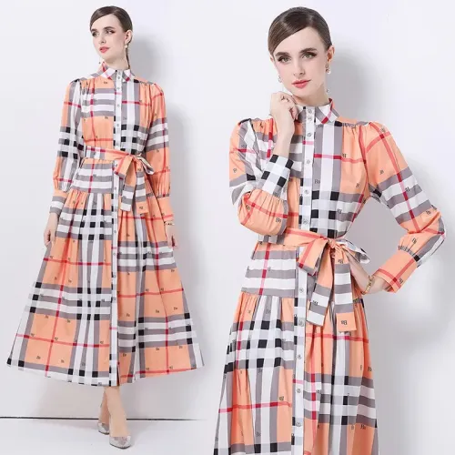 Burberry Dresses Long Sleeved For Women #1426984