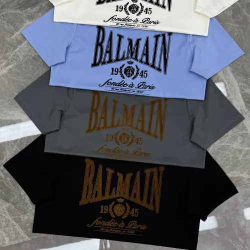 Replica Balmain T-Shirts Short Sleeved For Men #1430381 $76.00 USD for Wholesale