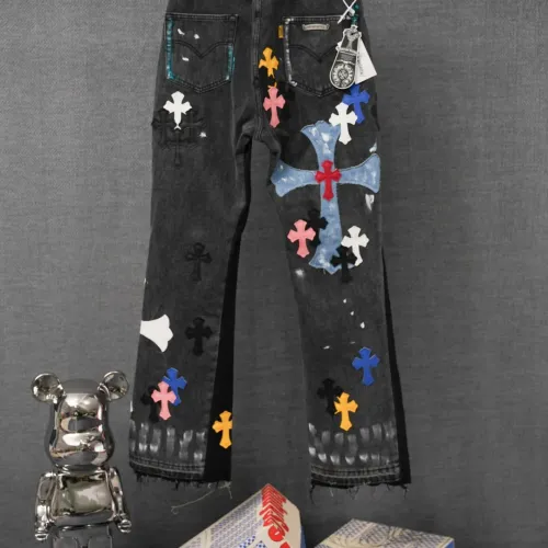 Replica Chrome Hearts Jeans For Men #1430819 $68.00 USD for Wholesale
