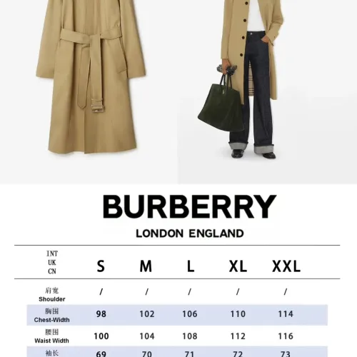 Replica Burberry Trench Coat Long Sleeved For Women #1431463 $162.00 USD for Wholesale
