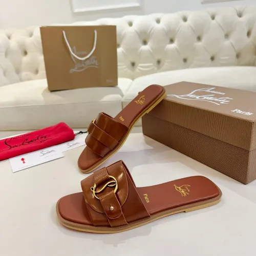 Replica Christian Louboutin CL Slippers For Women #1432223 $96.00 USD for Wholesale
