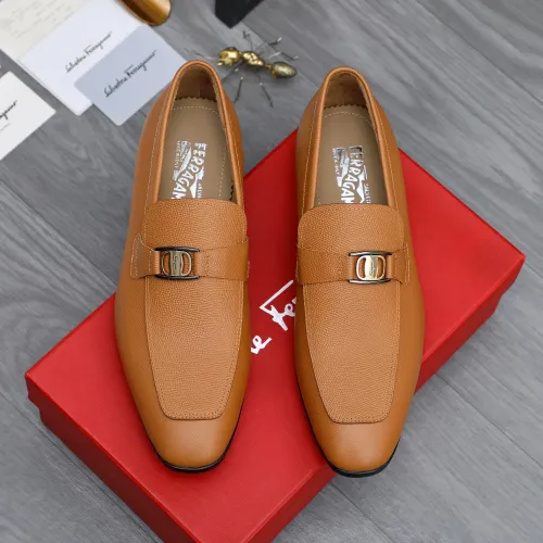 Replica Salvatore Ferragamo Leather Shoes For Men #1433538 $108.00 USD for Wholesale
