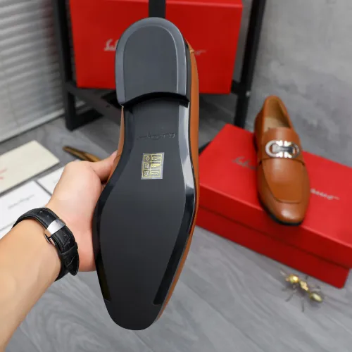 Replica Salvatore Ferragamo Leather Shoes For Men #1433543 $108.00 USD for Wholesale