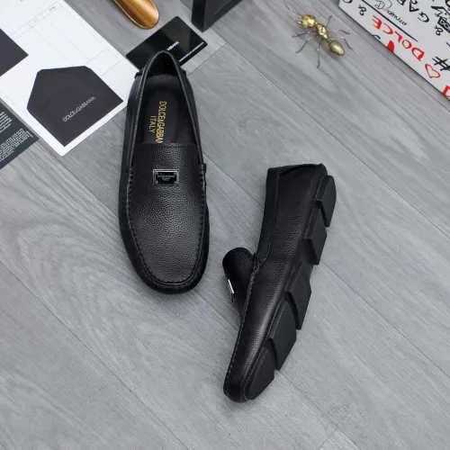 Replica Dolce & Gabbana D&G Leather Shoes For Men #1433573 $76.00 USD for Wholesale